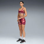 PUMA Floral ribbon low-support bra in ruby shimmer - Image 3