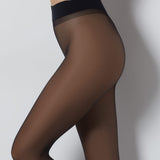 Etam 15d effet poudre - collant in black