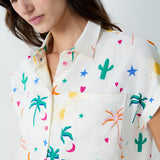 Etam fabiola - chemise mc in ecru