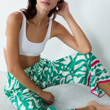 Etam faeza - pantalon 7/8 in blue/green print