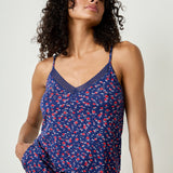 Etam molly fleurs - caraco in navy