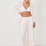 Etam magnolia - pantalon 7/8 spe in rose print