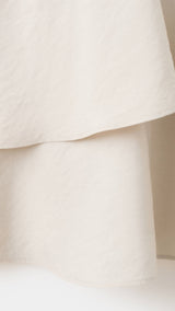 Mango vestido cream in raw - Image 3