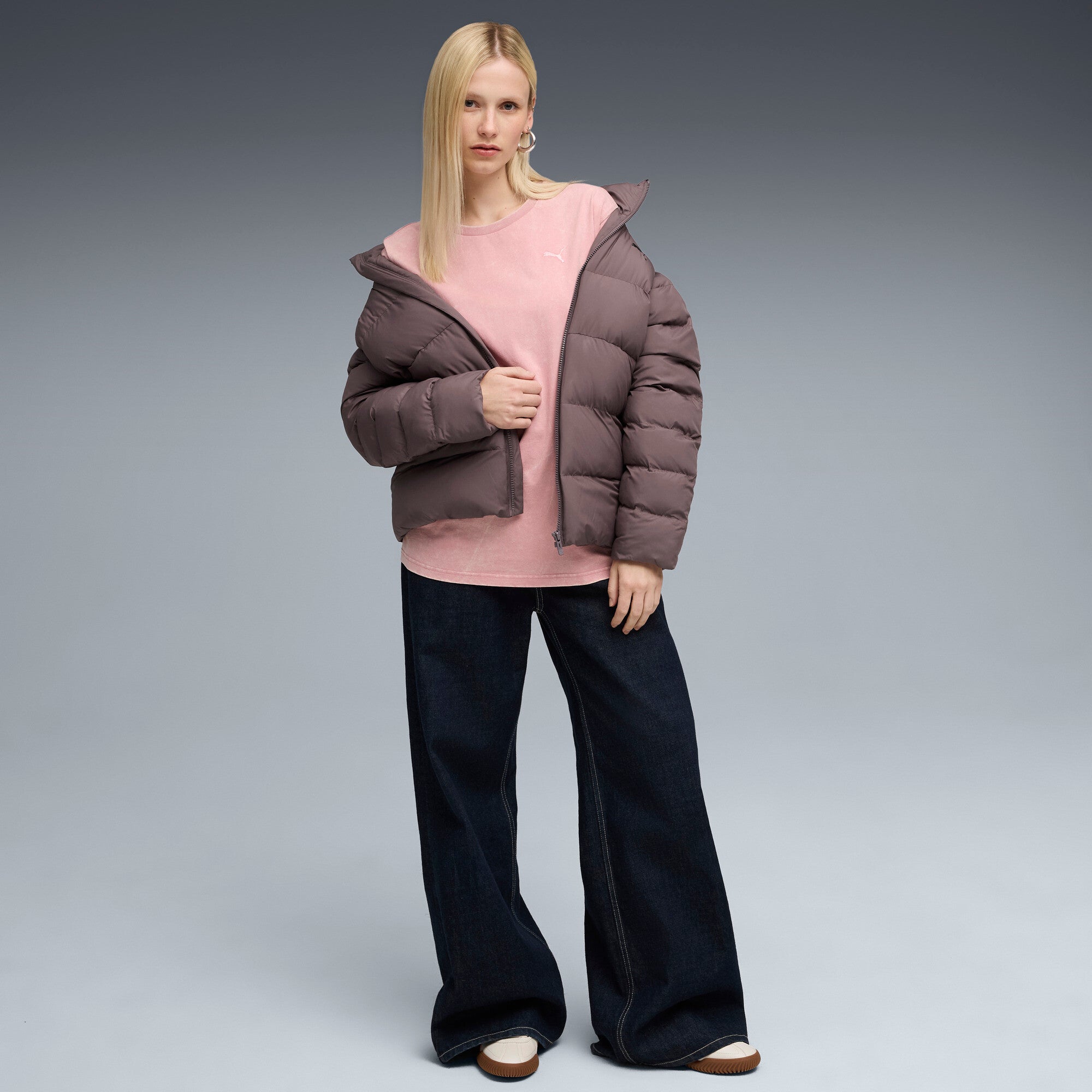 PUMA ESSENTIALS ELEVATED relaxed wash tee in poised pink - Image 3