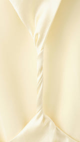 Mango vestido champagn in pastel yellow - Image 3
