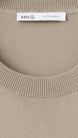 Mango camiseta tricot arraona in sand - Image 3