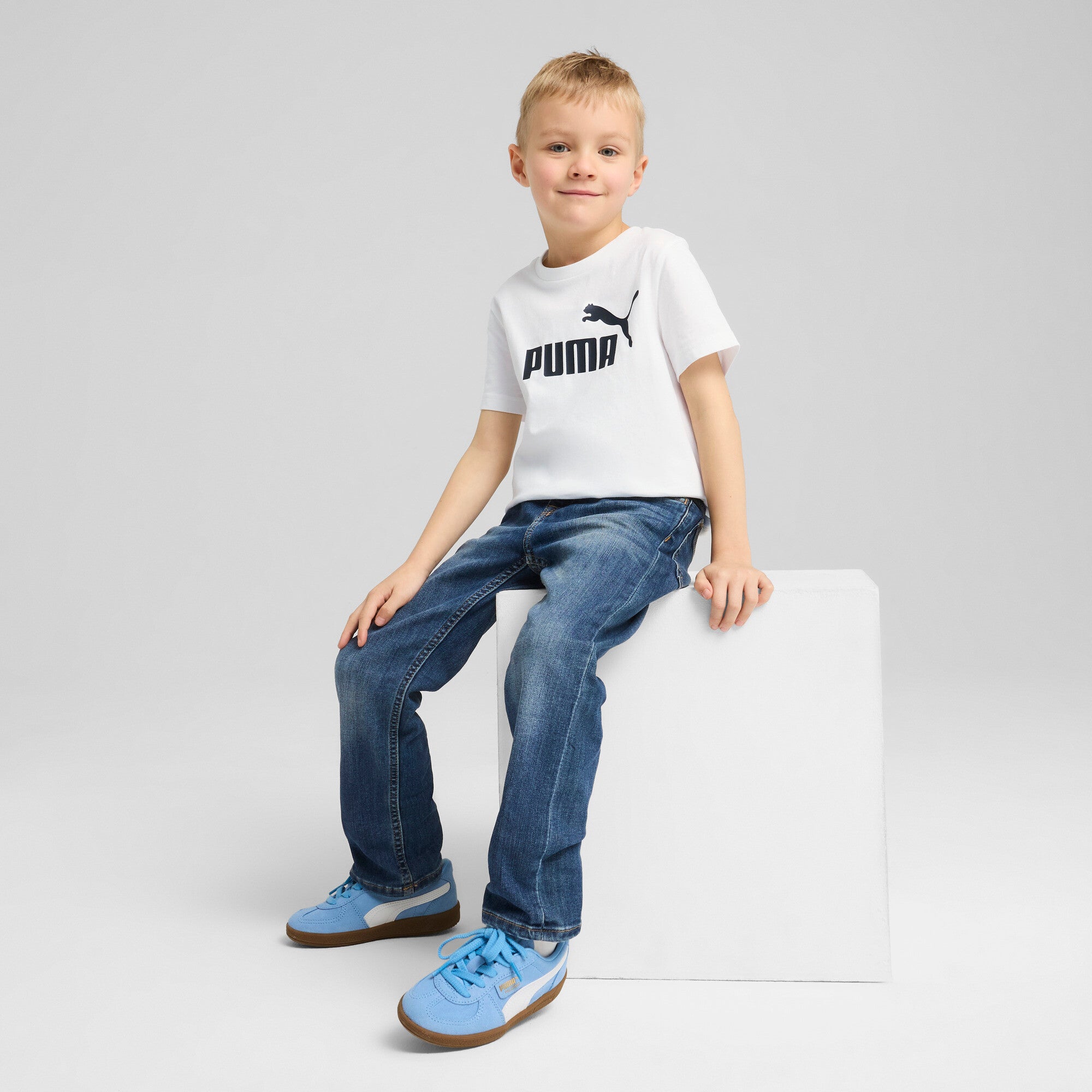 PUMA ESS no. 1 logo tee in white - Image 3