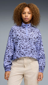PUMA essentials animal print half-zip jacket women in intense lavender - Image 3