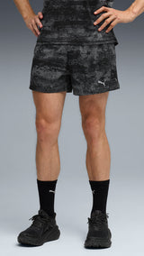 PUMA run velocity printed running 5" shorts men in black - Image 3