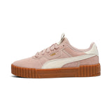 PUMA carina 3.0 luxe suede sneakers women in rose latte and alpine snow - Image 3