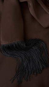 Mango top fleki in brown - Image 3