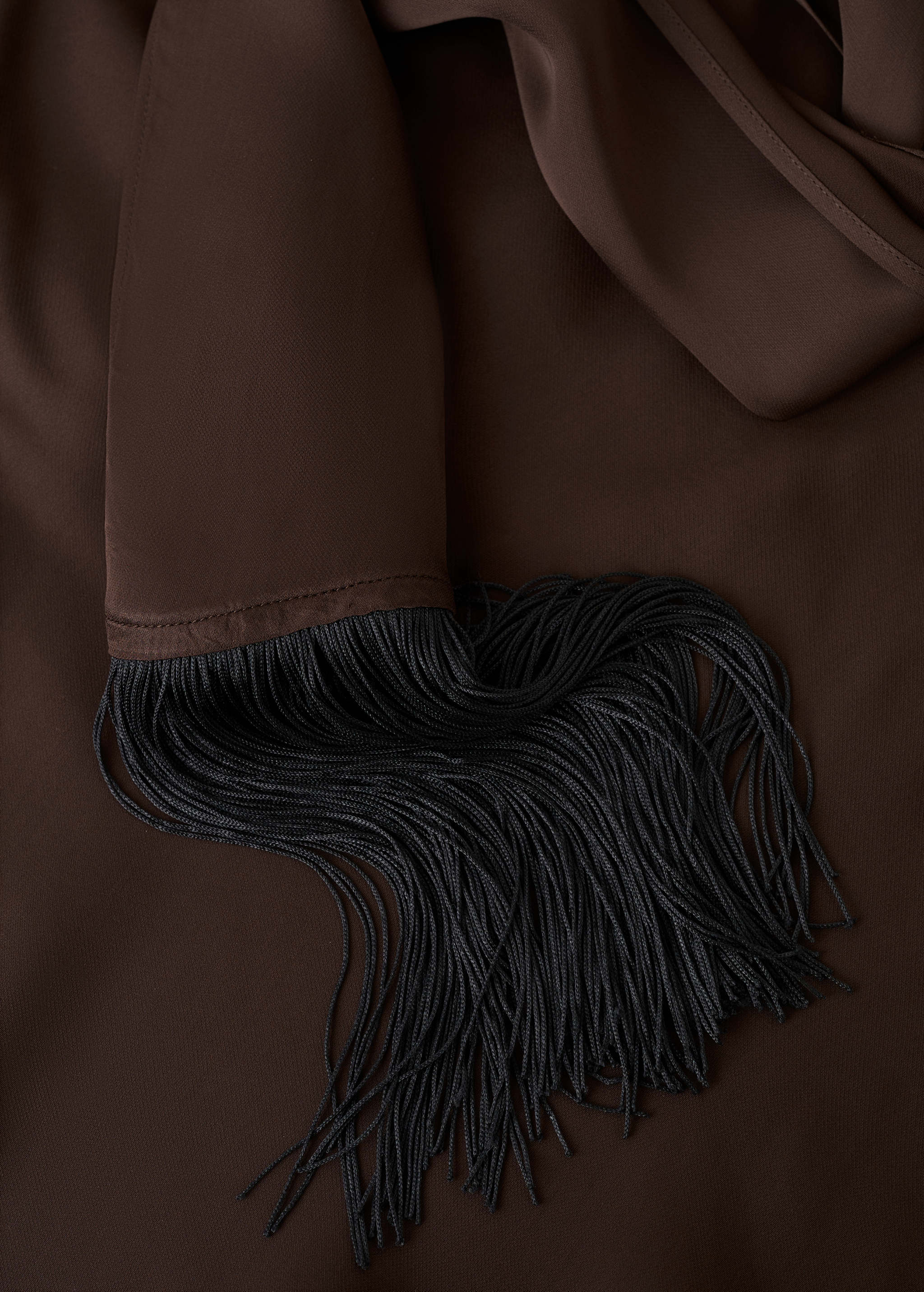 Mango top fleki in brown - Image 3