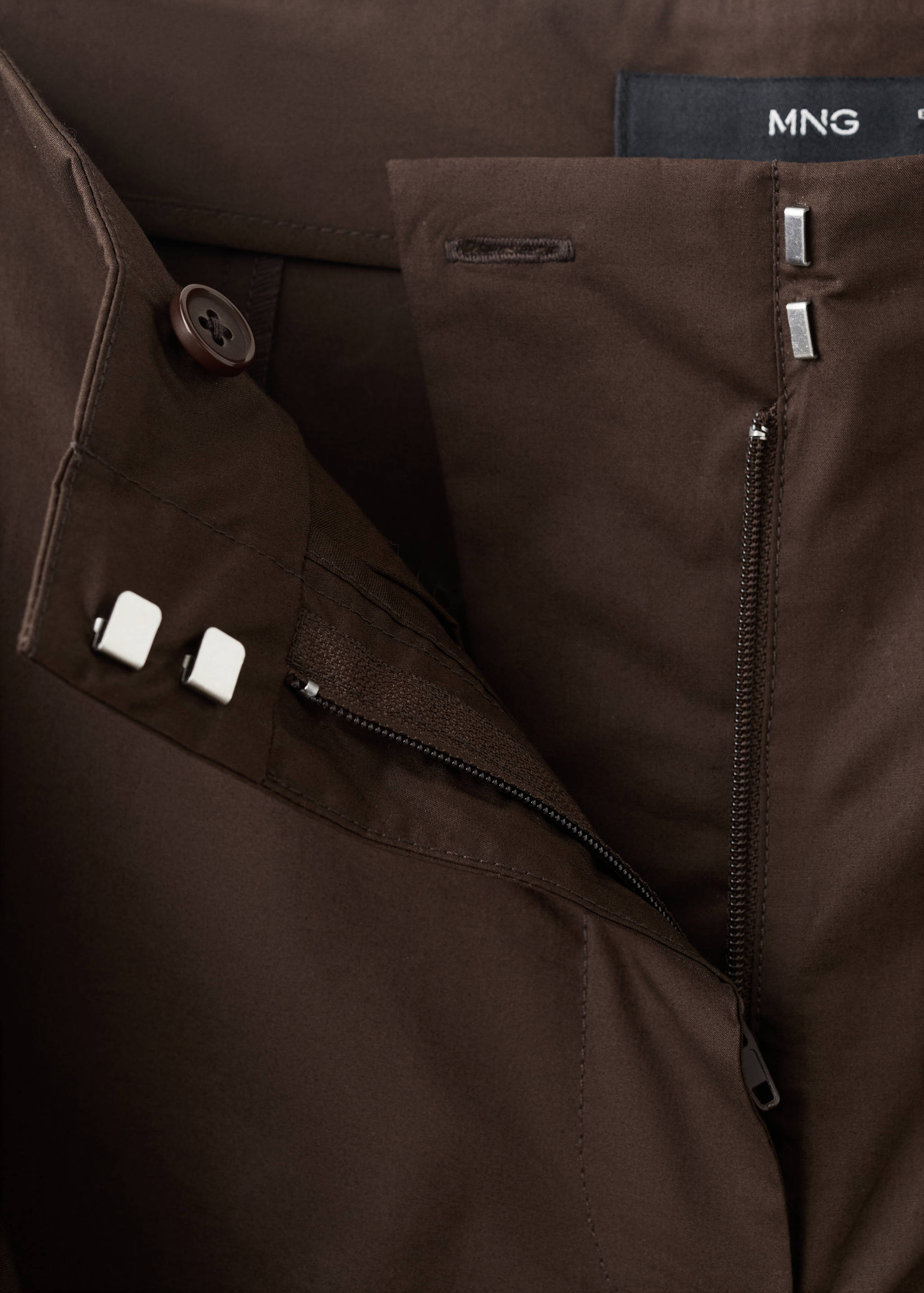 Mango pantalon milos in chocolate - Image 3