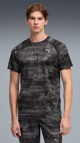 PUMA run velocity printed tee men in black - Image 3