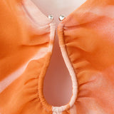 Mango vestido marcelo in orange - Image 3