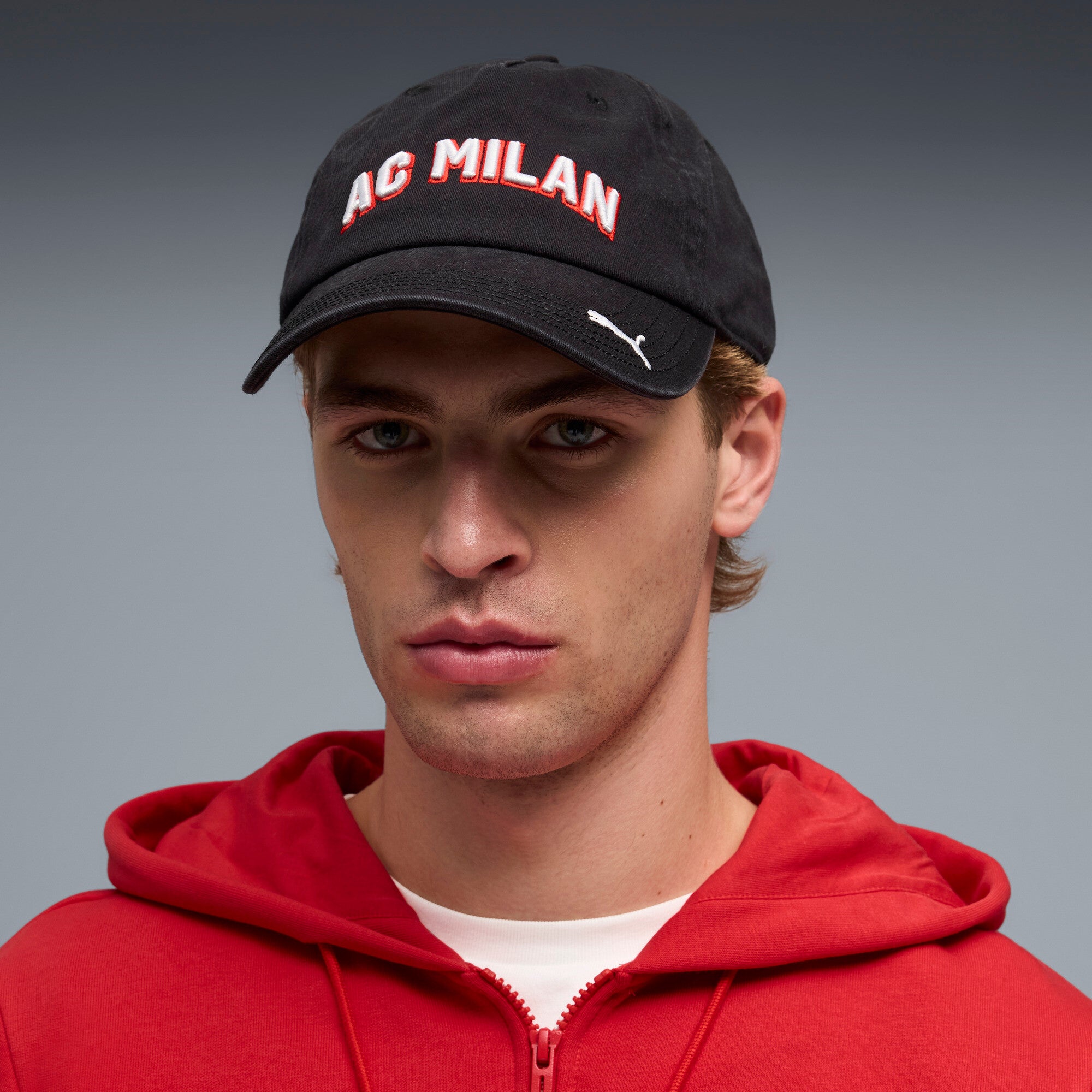 PUMA AC milan ftblCulture cap in black and for all time red - Image 3