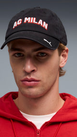 PUMA AC milan ftblCulture cap in black and for all time red - Image 3