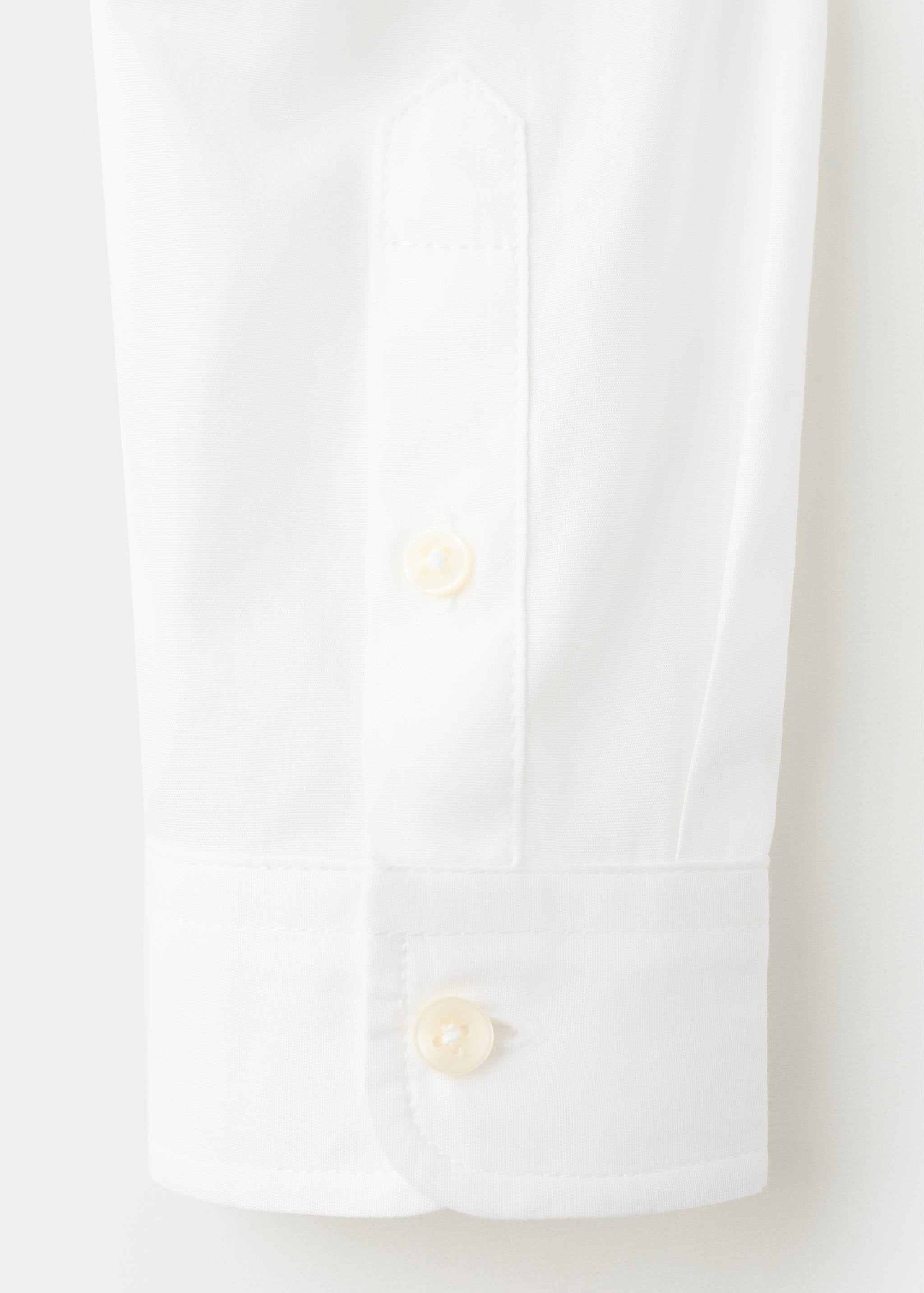 Mango shirt popelin in white - Image 3