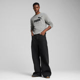 PUMA ESSENTIALS no. 1 logo crew in medium gray heather - Image 3