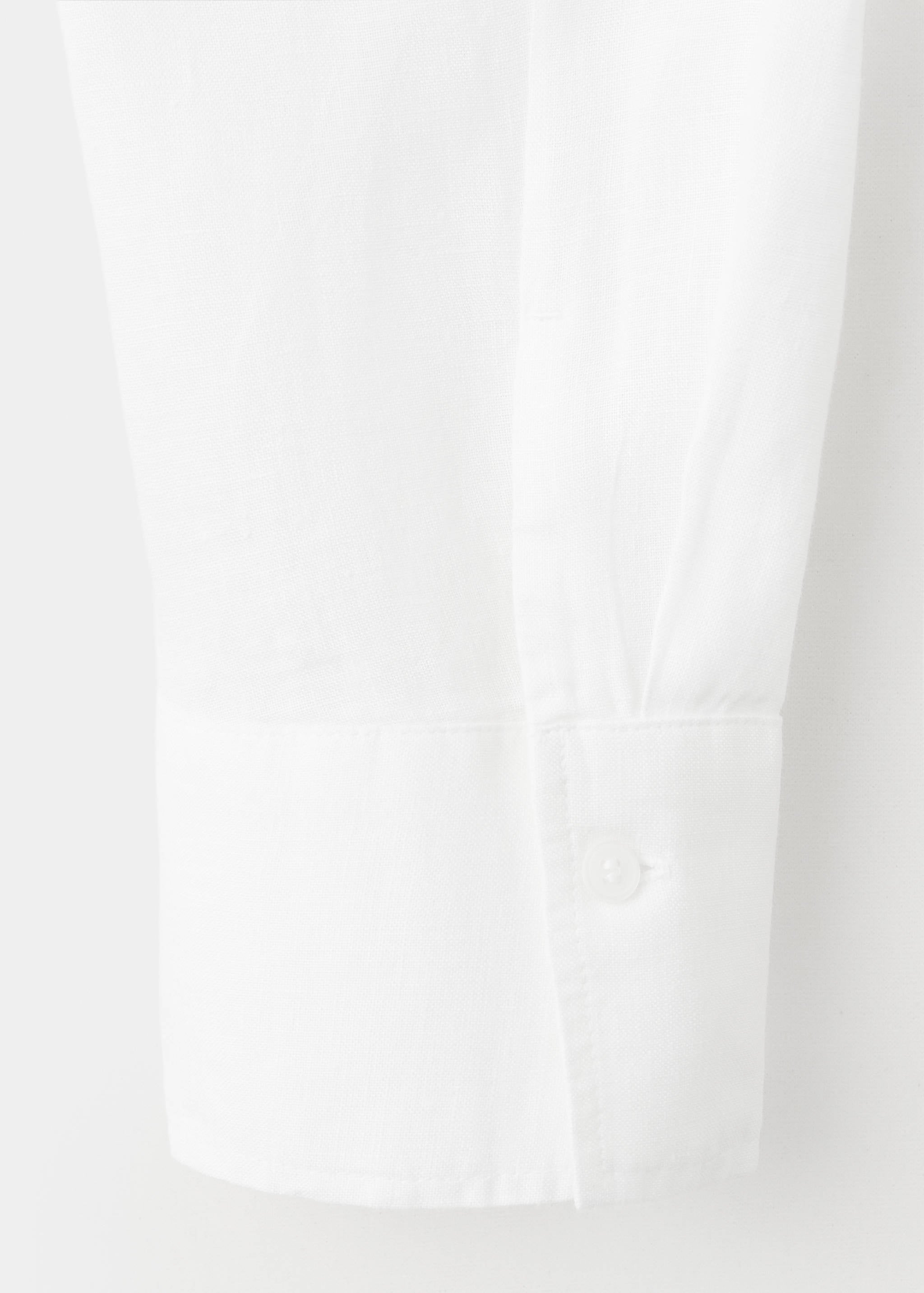 Mango camisa lino in off white - Image 3