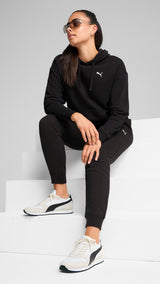 PUMA ESSENTIALS comfort hoodie in black - Image 3