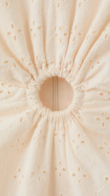 Mango vestido flor in raw - Image 3