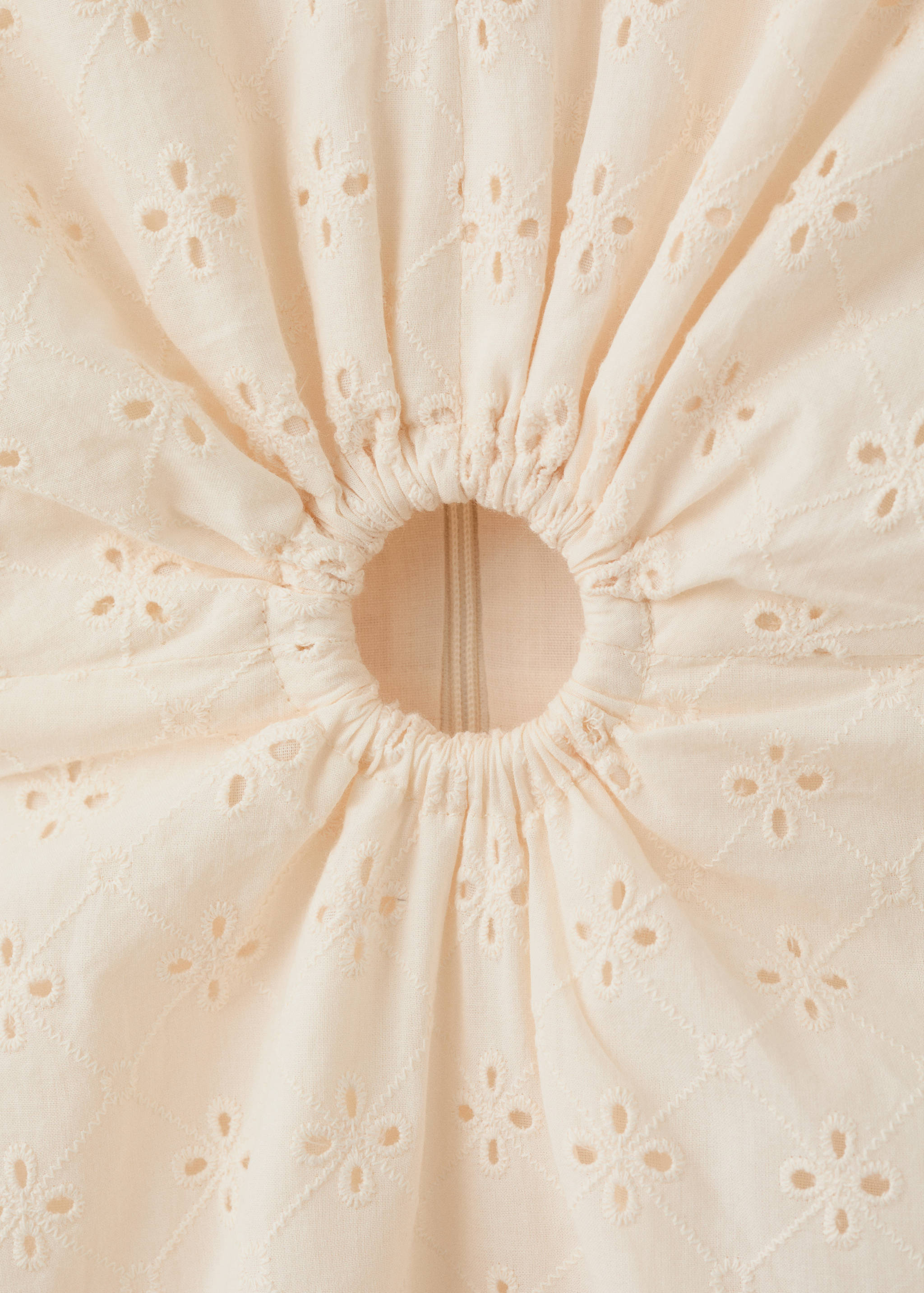 Mango vestido flor in raw - Image 3