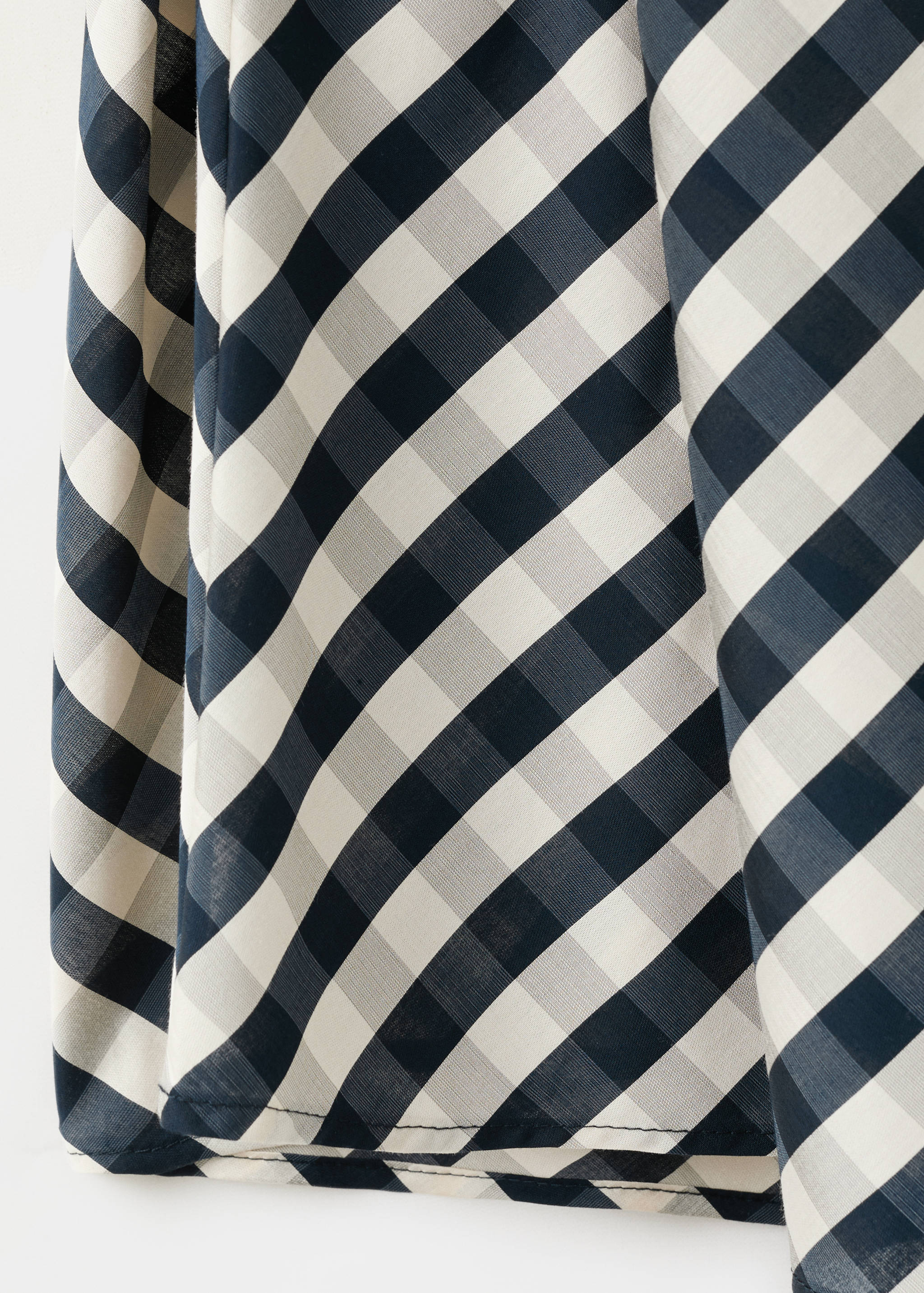Mango falda vichy in navy - Image 3