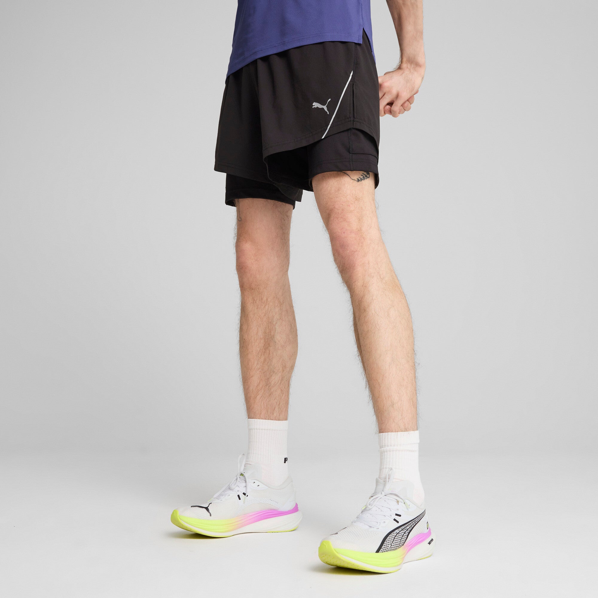 PUMA Ultraweave 2-in-1 5" running shorts in black - Image 3