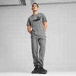 PUMA ESSENTIALS no. 1 logo tee in medium gray heather - Image 3