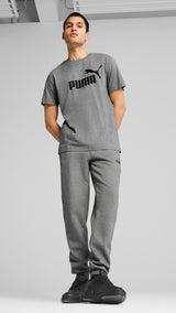 PUMA ESSENTIALS no. 1 logo tee in medium gray heather - Image 3