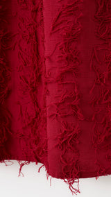 Mango vestido flecos in eggplant - Image 3