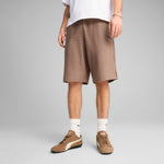 PUMA Premium ESS jacquard long line relaxed shorts 11" in totally taupe - Image 3
