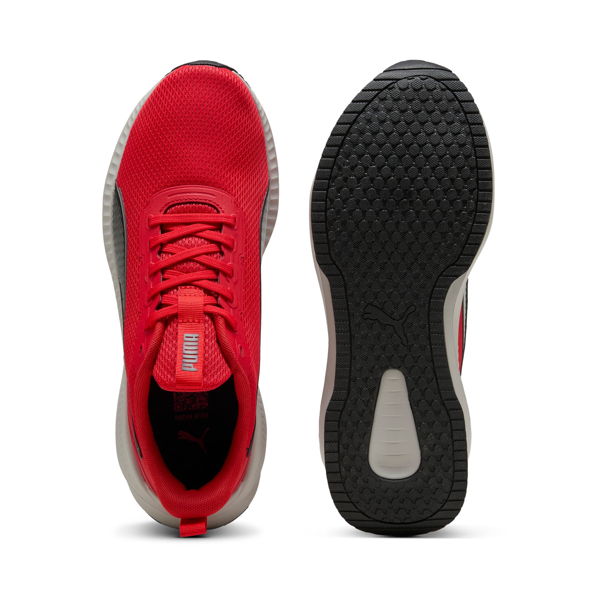 PUMA flyer lite 3 running shoes in for all time red and cool light gray - Image 4