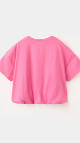 Mango camiseta noise in fluorescent pink - Image 4
