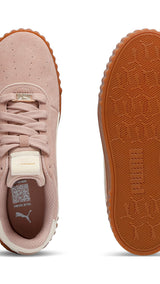 PUMA carina 3.0 luxe suede sneakers women in rose latte and alpine snow - Image 4