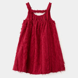Mango vestido flecos in eggplant - Image 4