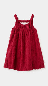 Mango vestido flecos in eggplant - Image 4