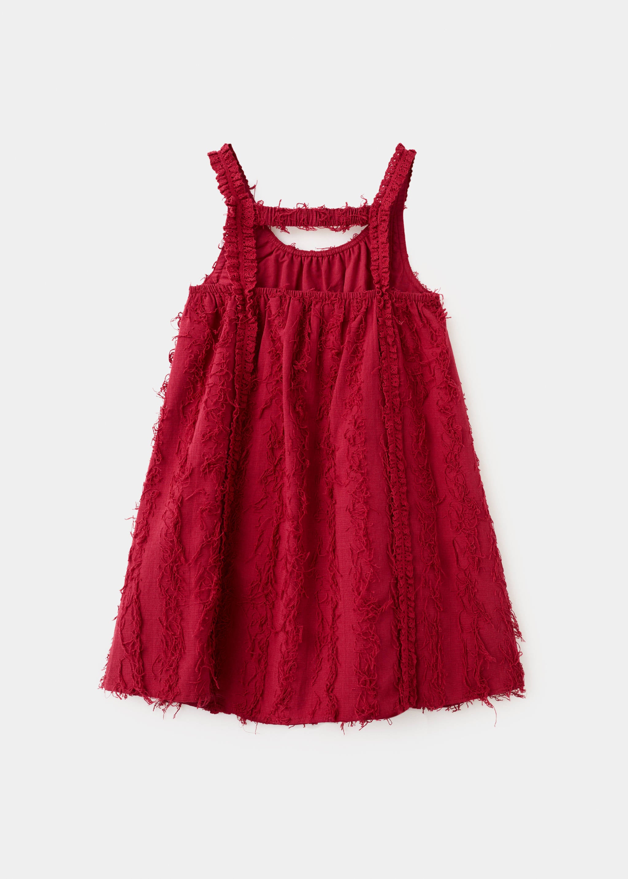 Mango vestido flecos in eggplant - Image 4