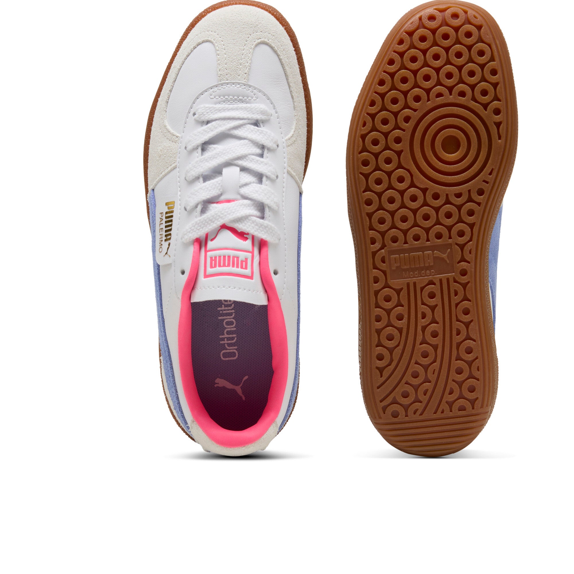 PUMA palermo sneakers unisex in white and intense lavender - Image 4
