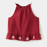 Mango blusa mosset in eggplant - Image 4