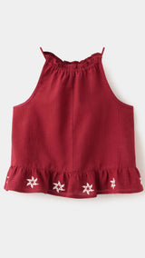 Mango blusa mosset in eggplant - Image 4