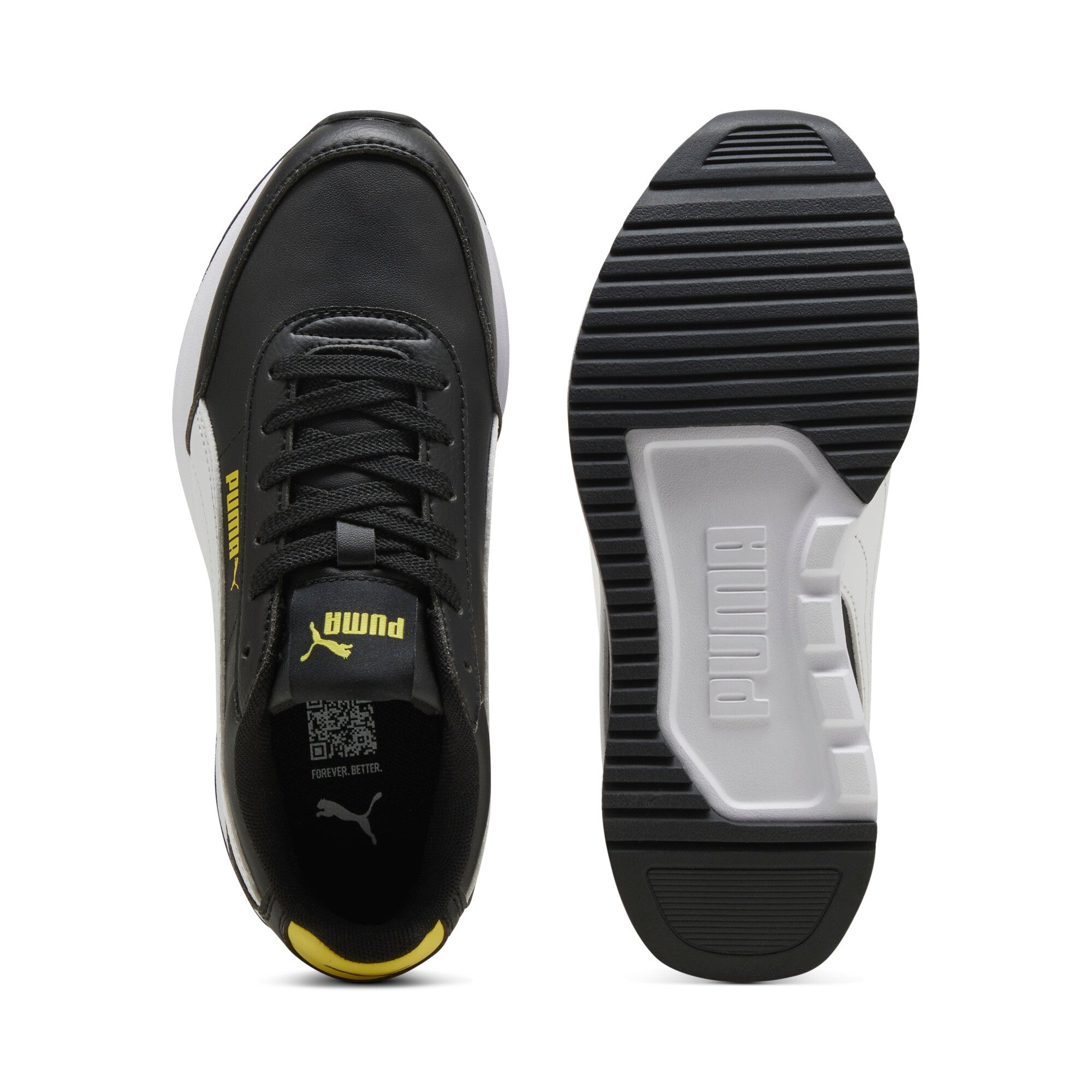 PUMA R78 lightwind sneakers youth (403709) in black and white - Image 4