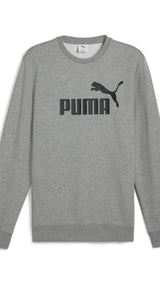 PUMA ESSENTIALS no. 1 logo crew in medium gray heather - Image 4