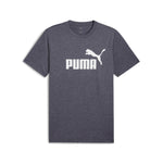 PUMA ESSENTIALS no. 1 logo heather tee in new navy - Image 4