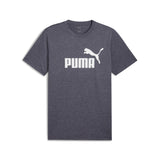 PUMA ESSENTIALS no. 1 logo heather tee in new navy - Image 4