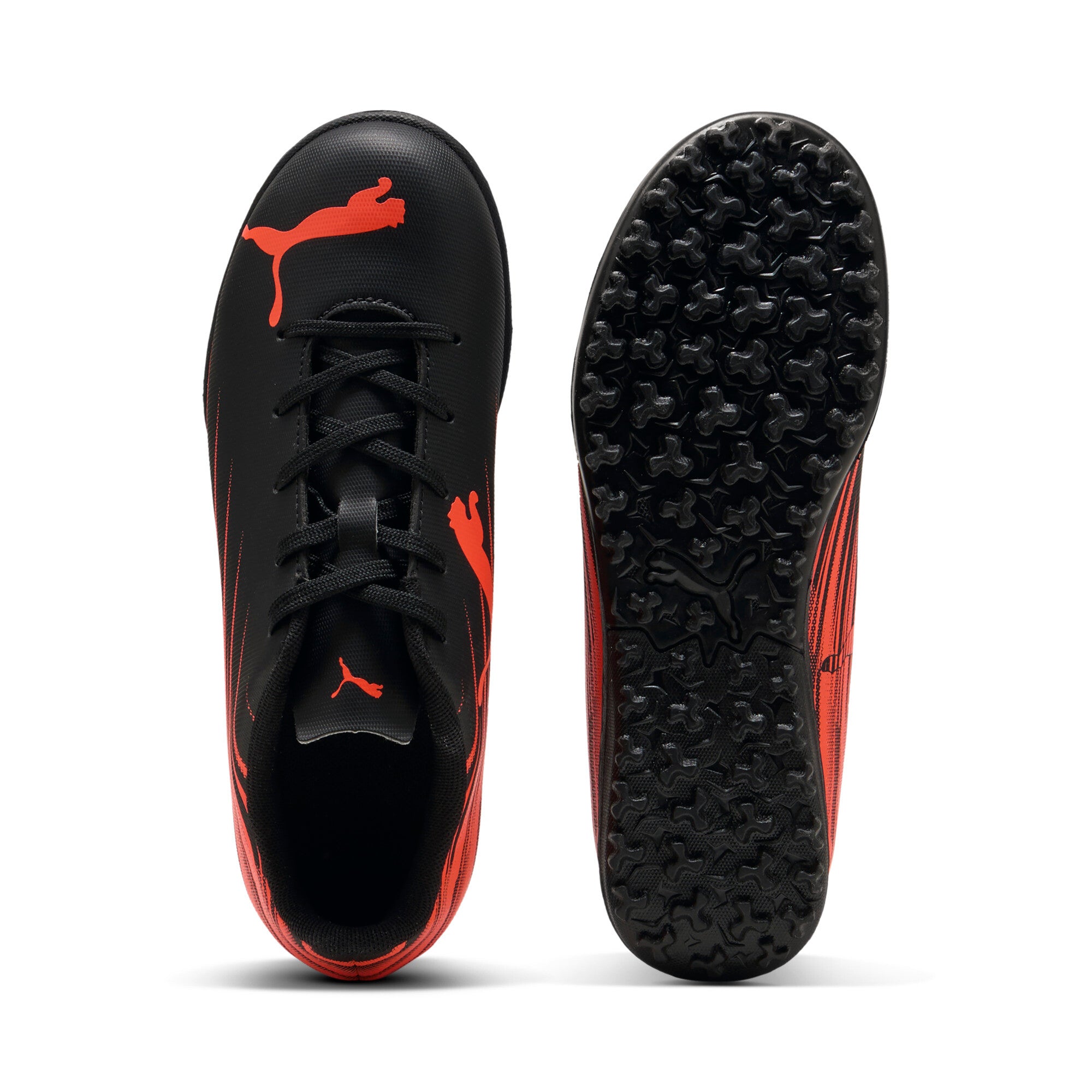 PUMA ATTACANTO II TT football boots youth in black and glowing red - Image 4