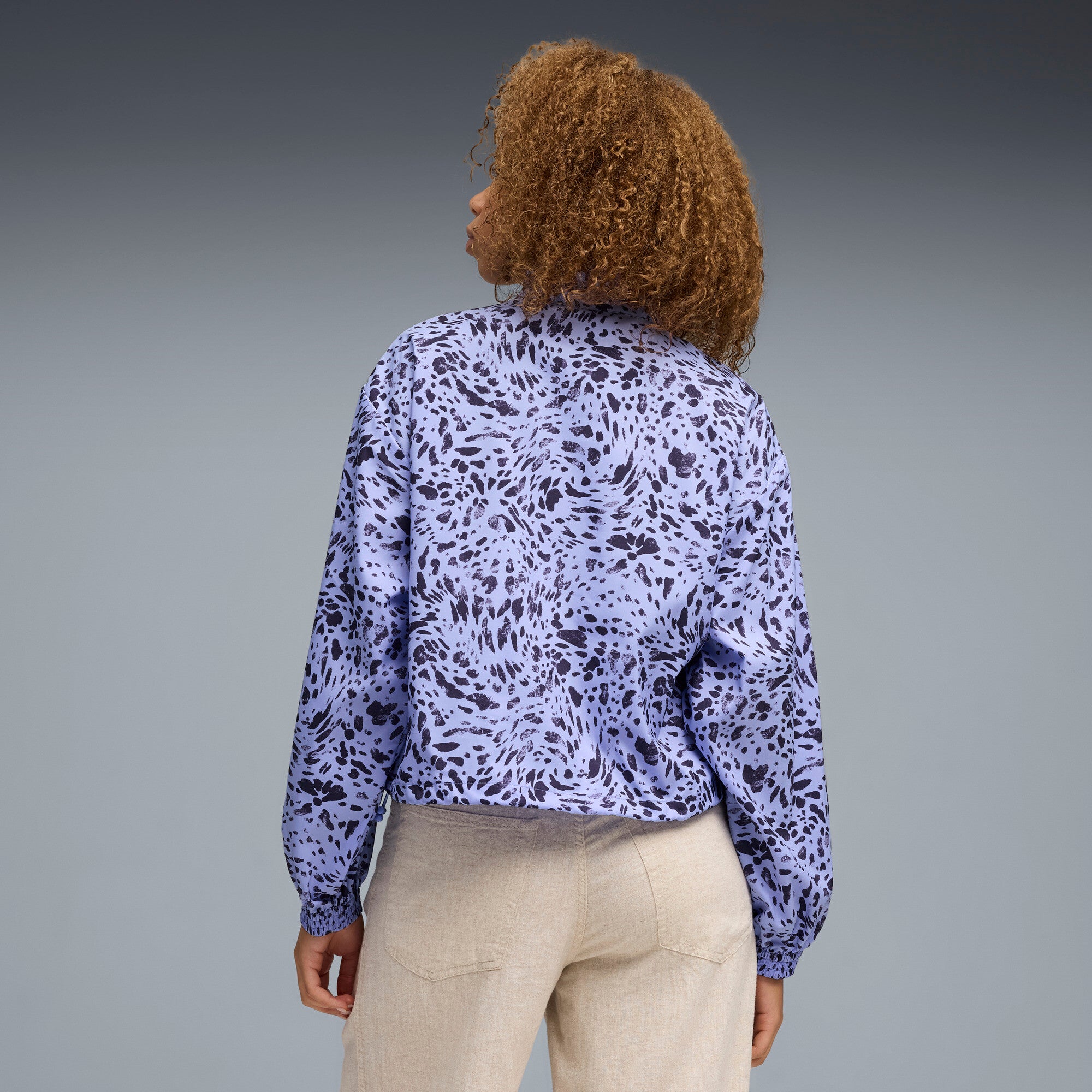 PUMA essentials animal print half-zip jacket women in intense lavender - Image 4