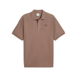 PUMA Premium ESSENTIALS relaxed jacquard polo in totally taupe - Image 4