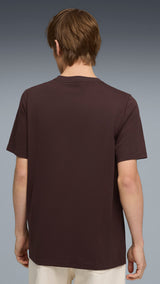 PUMA essentials small No.1 logo tee men in chocolate brown - Image 4